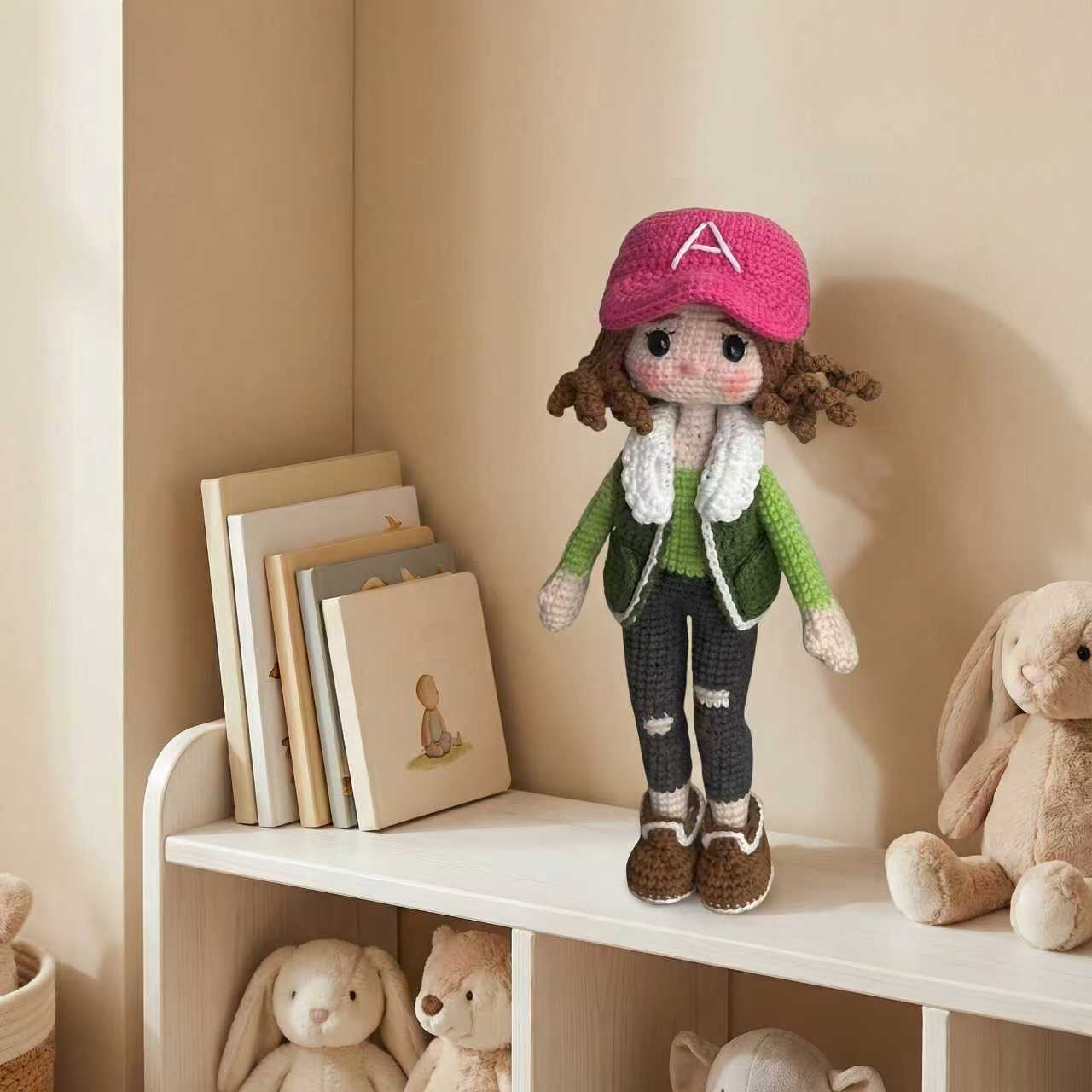 Custom Crochet Doll from Photo or Drawing - Personalized Handmade Amigurumi Gift, Unique Crocheted Plushie & Keepsake(8In)